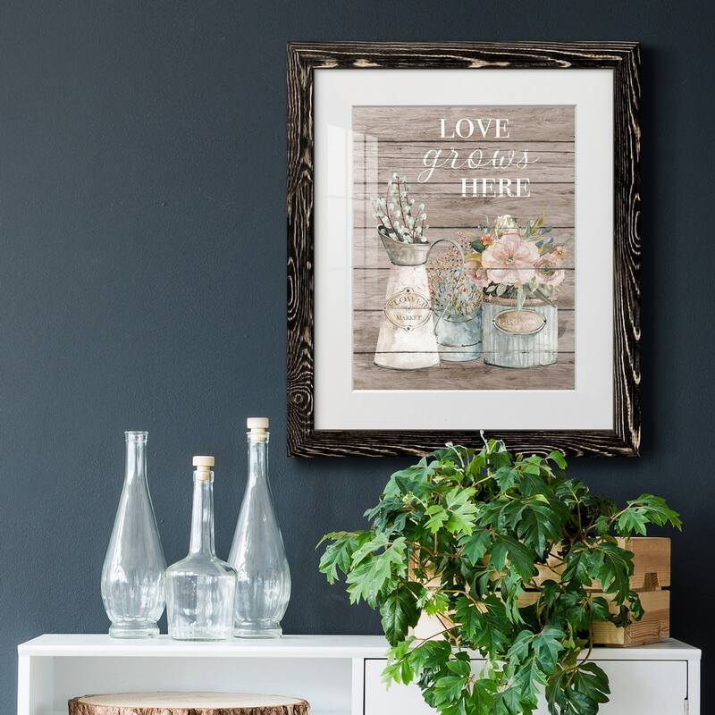 Love Grows Here-Premium Framed Print - Ready to Hang