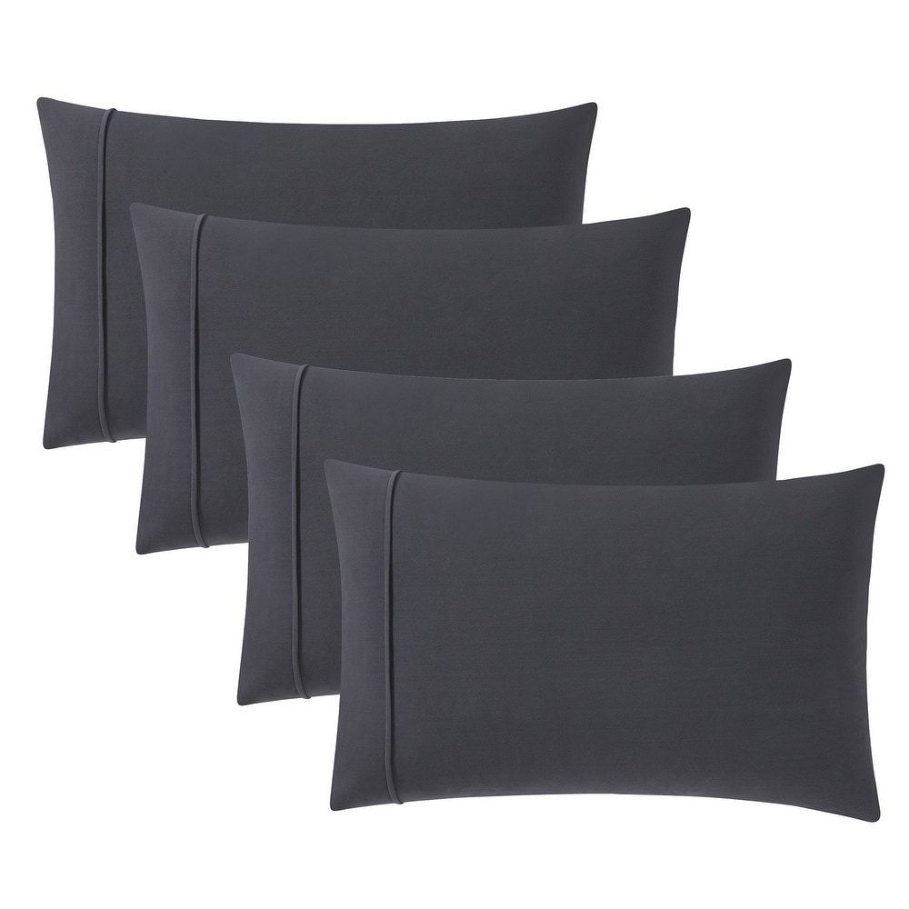 Sweet Home Collection Ultra Soft Solid Flannel Pillowcases (4-Pack)