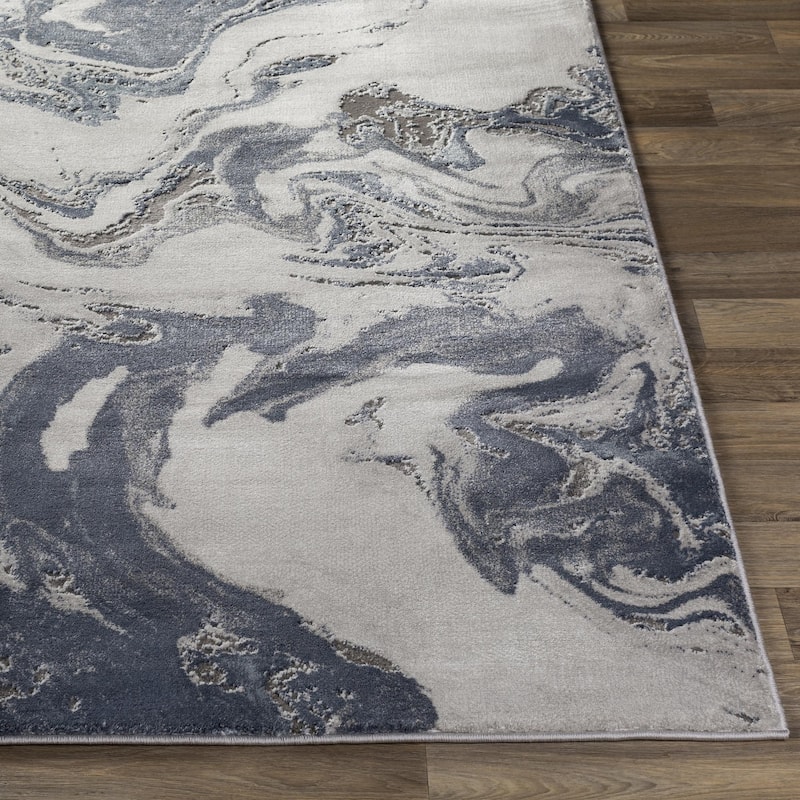 Livabliss Tibetan Modern Swirl Area Rug