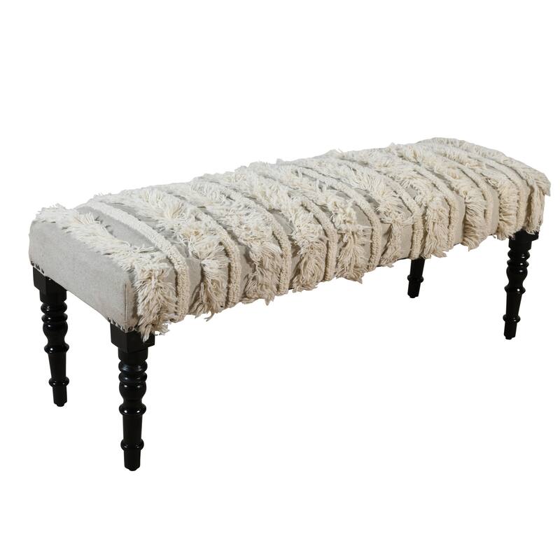 Presidio 47" Upholstered Textured Entryway Bench by Sevita - 47″ L x 16″ W x 18″ H