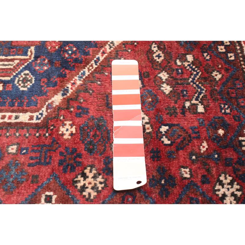 ECARPETGALLERY Hand-knotted Melis Vintage Red Wool Rug - 4'9 x 6'0