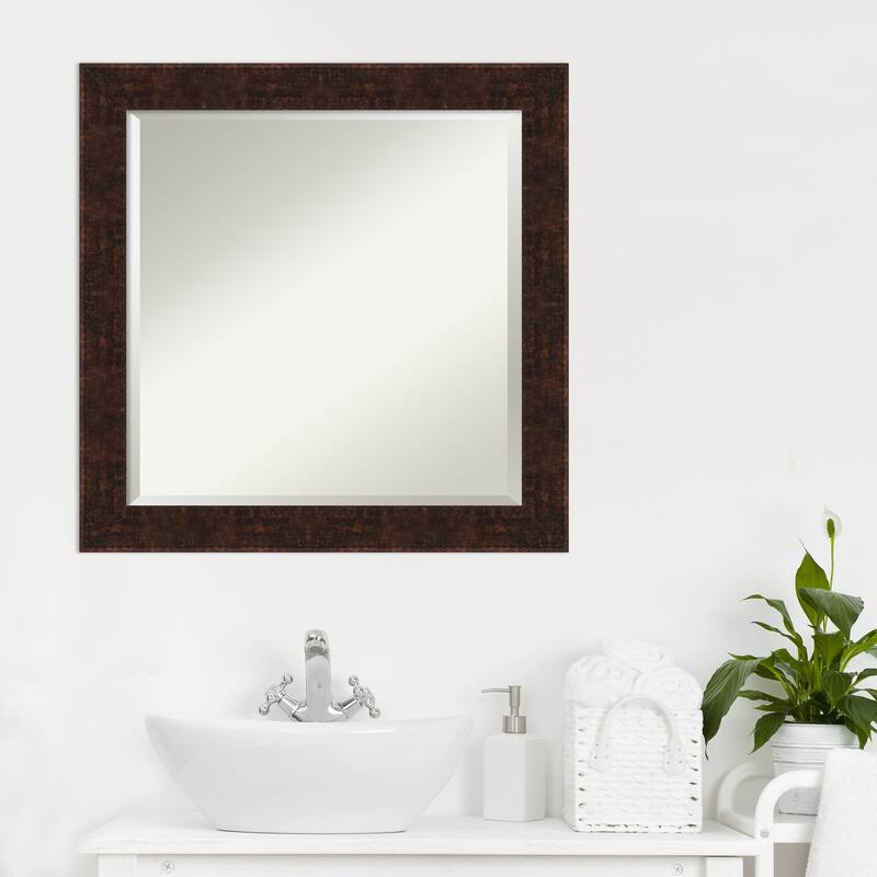 Beveled Bathroom Wall Mirror - William Frame