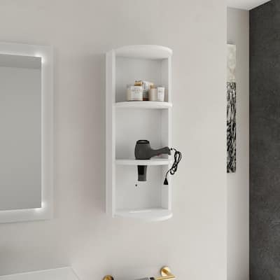 12" Bathroom Wall-Mounted Storage Rack