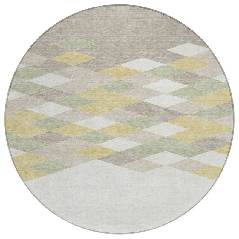 Machine Washable Indoor/ Outdoor Modern Avo Chantille Rug