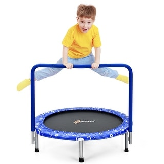 Costway 36'' Kids Trampoline Rebounder W/Full Covered Handrail & Pad
