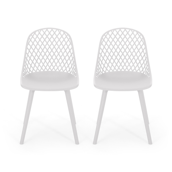 White punched metal discount lili accent stool