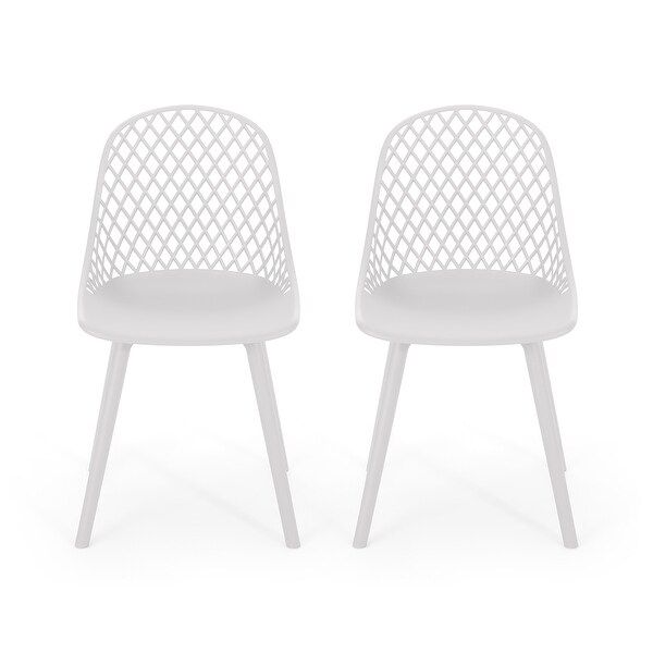White punched metal hotsell lili accent stool