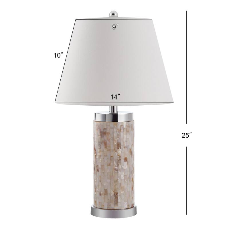 SAFAVIEH Lighting Diana Capiz Shell 26-inch Table Lamp (Set of 2) - 14"x14"x25"