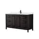 Option Dark Espresso / White Quartz Top / Matte Black