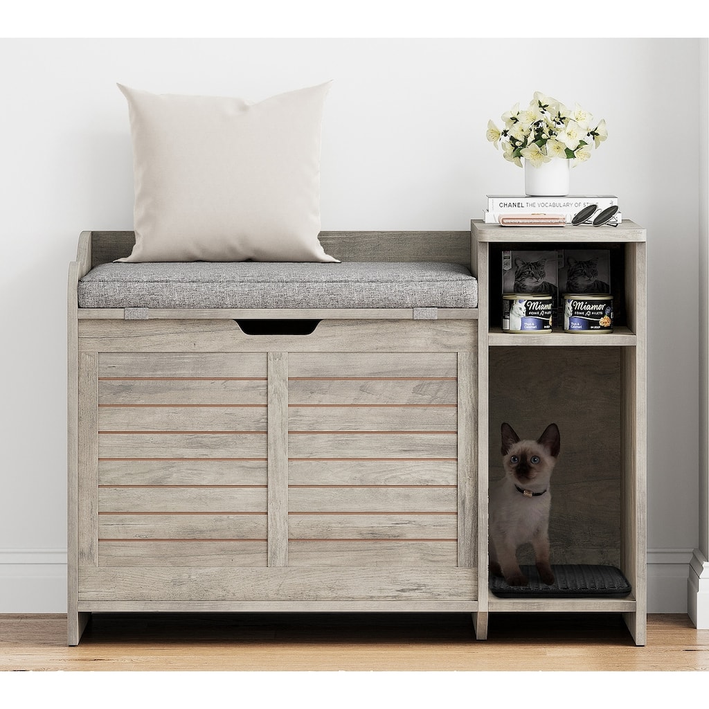 Modern Cat Litter Box Enclosure with Top Opening