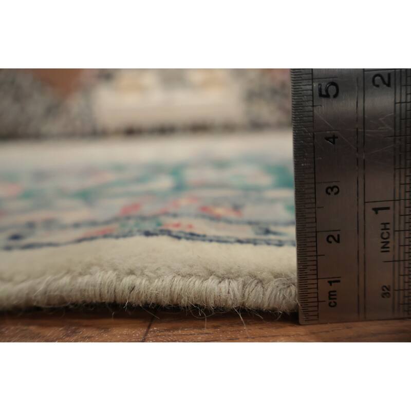 Hand Knotted Oriental 100% Wool Carpet Traditional Floral Beige & Ivories Aubusson Area Rug - 10' 5'' X 8' 2''