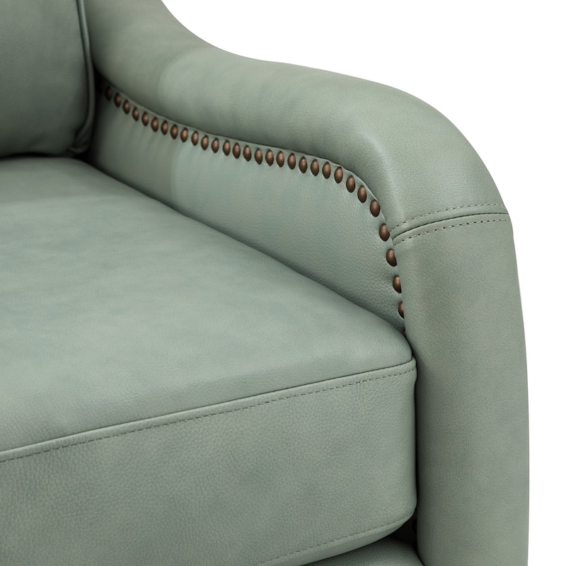 Pascual Comfy Living Room Armchair with Solid Wood Legs