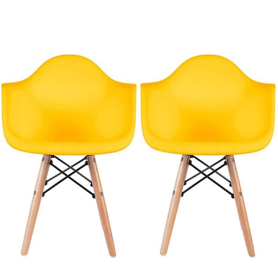 Set of 2 Kids Toddler Armchair Natural Wood legs For Children Child Preschool Kitchen Dining Home Living Room Play