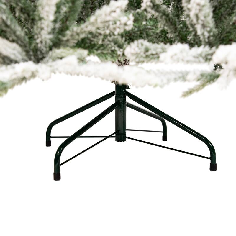 Real Touch™ Medium Flocked Snowcap Grove Fir Artificial Christmas Tree - 6.5’ - Unlit - 6.5 Foot