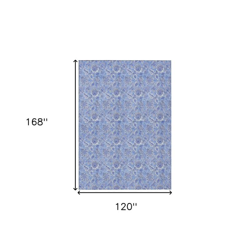 HomeRoots Floral Transitional Rectangle Outdoor Rug