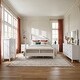preview thumbnail 25 of 25, Roundhill Furniture Avellune 4-Piece Bedroom Set: Poster Bed with Dresser, Mirror, Chest, and 2 Nightstands, White Finish
