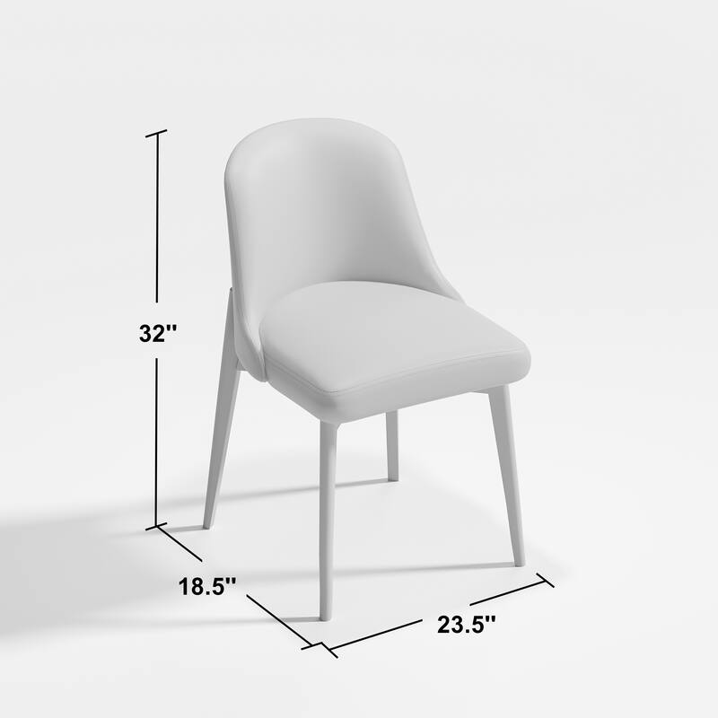 2Pcs Dining Chairs Modern Fabric Upholstered Kitchen Side Chairs with Natural Wood Legs Comfy Armless Side Chair