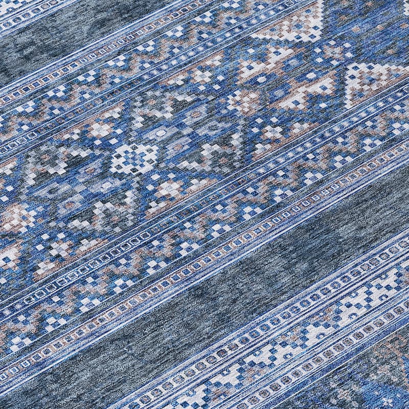 Machine Washable Indoor/ Outdoor Chantille Tribal Boho Rug