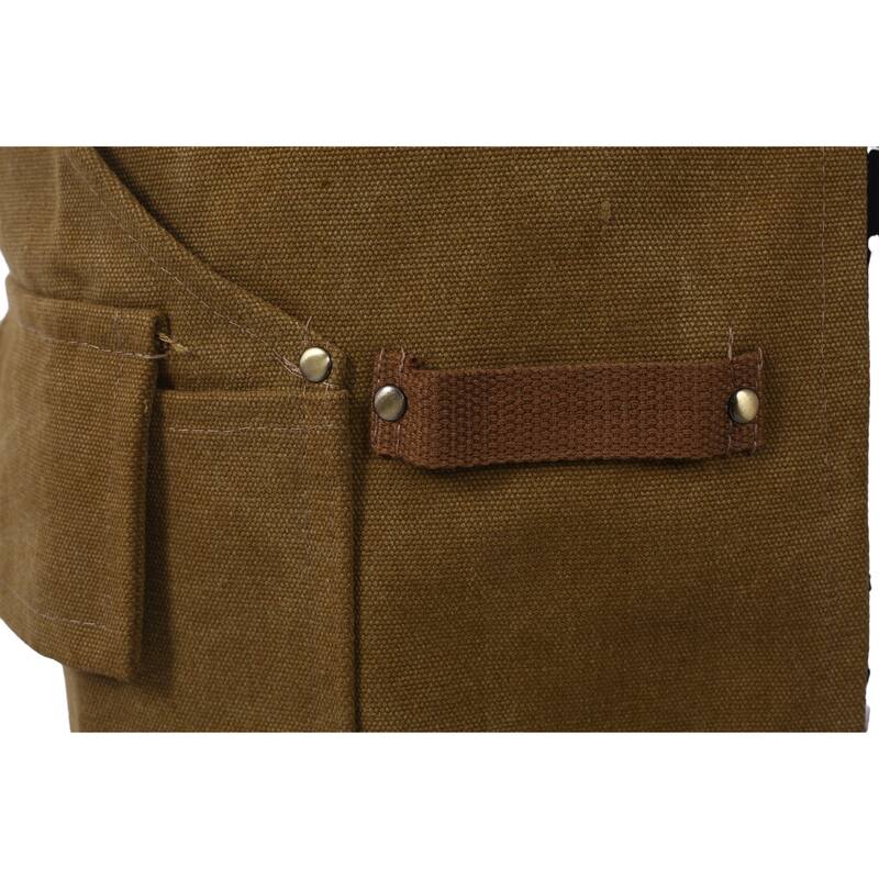 Anmytek Heavy Duty Canvas Work Apron with Pockets for Woodworking Gardening BBQ Men Women