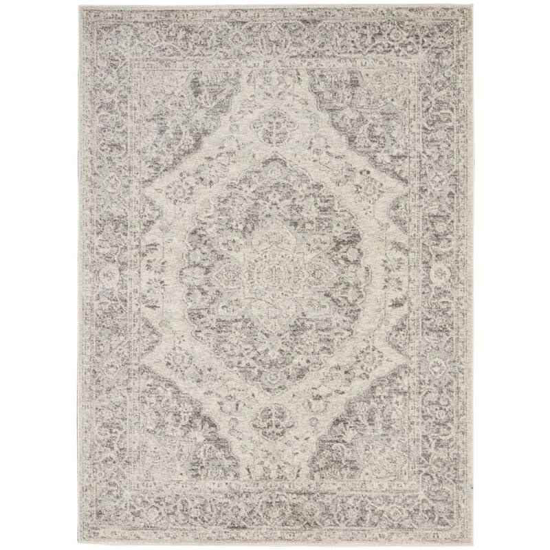 HomeRootsFloral Medallion Transitional Rectangle Area Rug - 108' X '72' X '0.5