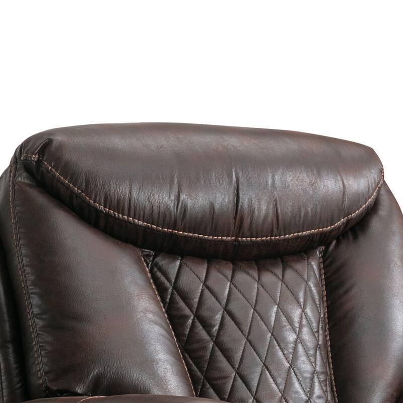 Ebello Leather Electric Power Recliner with Comfortable Footrest for Living Room