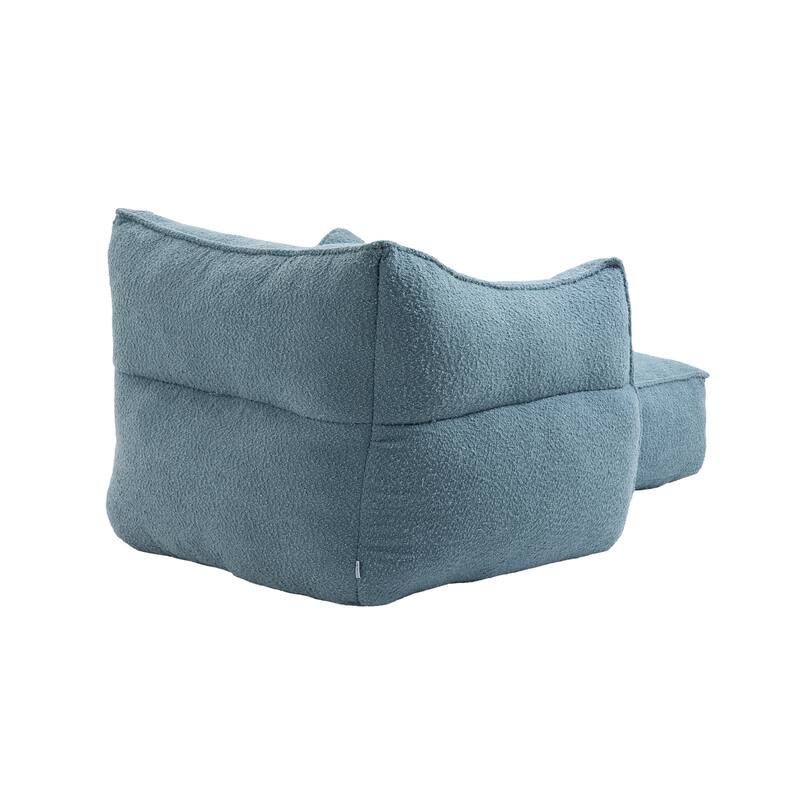 GDFStudio - COOLMORE Boucle Bean Bag Chair with Memory Foam Filling for Ultimate Comfort