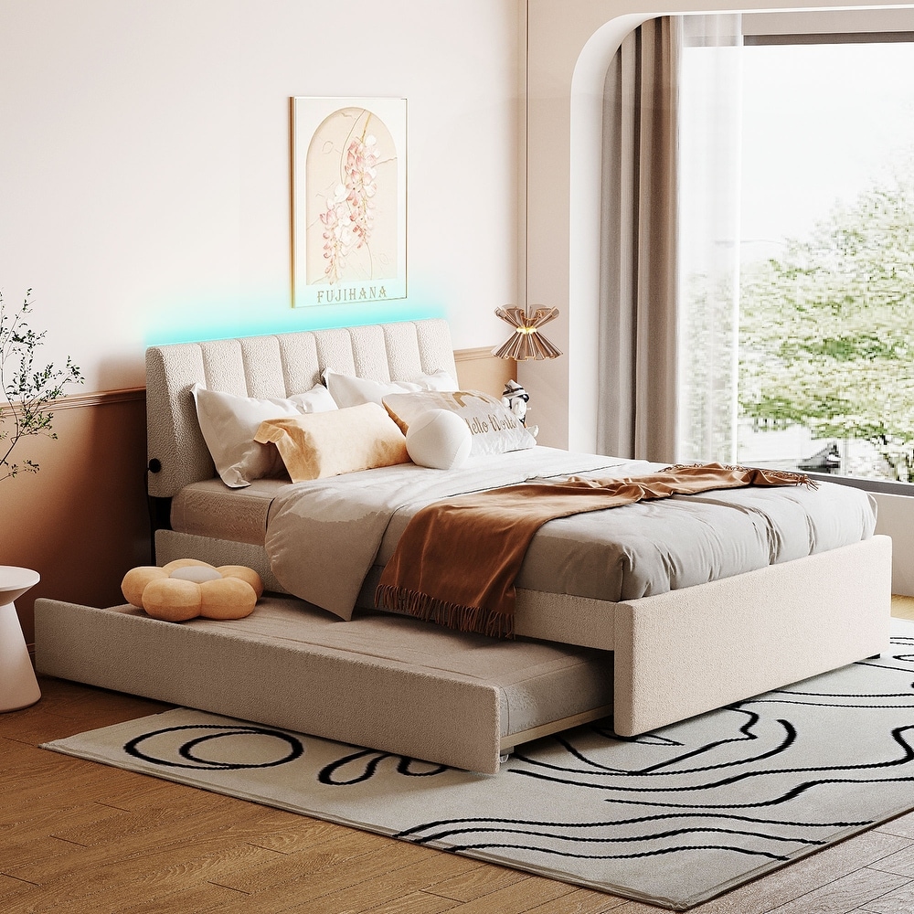 Tufted kids discount bed