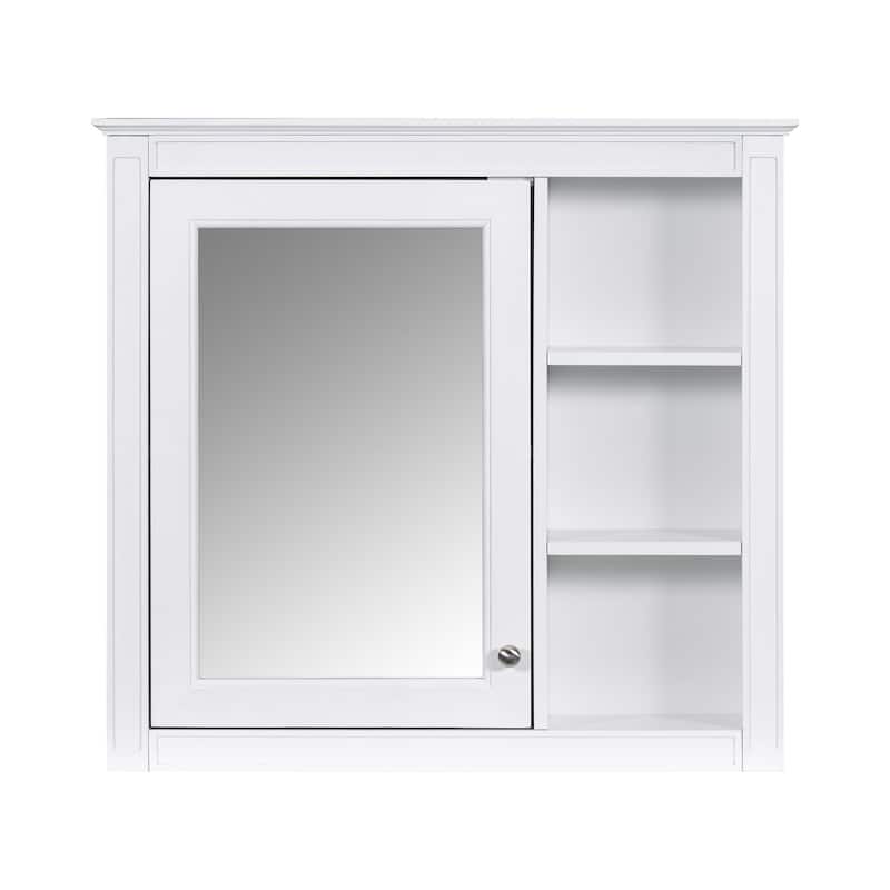 Plywood Freestanding Bathroom Vanity Set in Maple with Mirror Cabinet - 30" x 18"