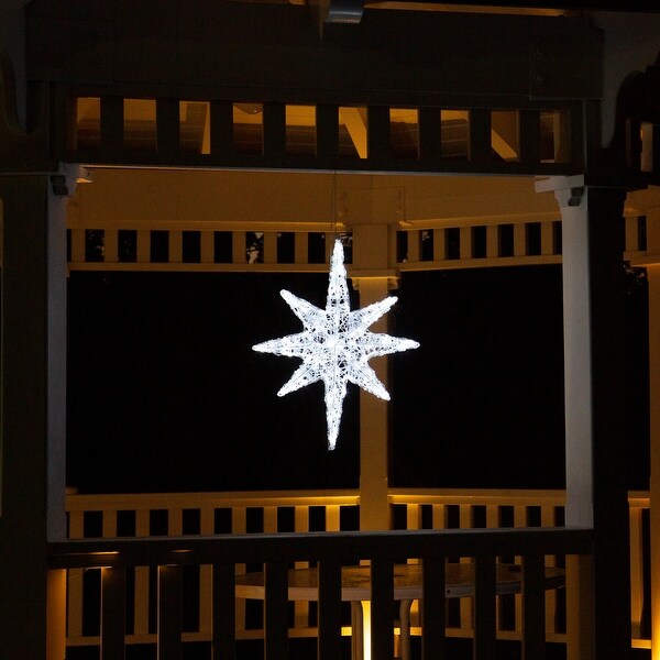Alpine Corporation 3D Hanging Star Christmas Decor with LED Lights On Sale Bed Bath Beyond 35991851