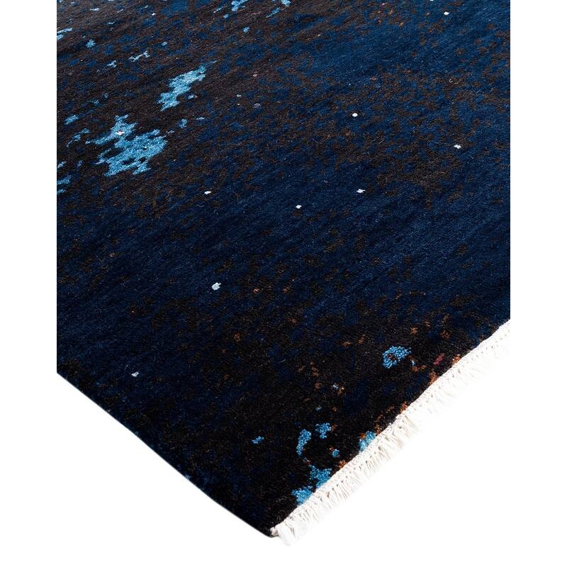 Ikat One-of-a-Kind Hand-Knotted Area Rug, Blue - 8' 3" x 10' 1"