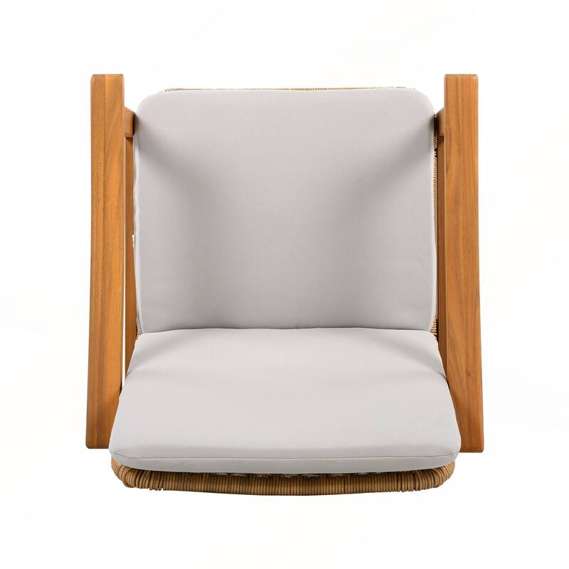 Outdoor Dining Chairs Set of 2 with Waterproof Cushion for Patios and Gardens