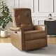 preview thumbnail 11 of 28, Valentin Modern Faux Leather Swivel Power Recliner with USB Ports by HULALA HOME