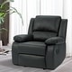 preview thumbnail 62 of 79, Vegan Leather Upholstered Push Back Manual Recliner Chair