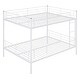 preview thumbnail 15 of 25, Metal Full over Full Bunk Bed Frame with Ladder, Full-length Guardrail for Kids, Teens - Convertible into 2 Separate Full Beds