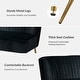 preview thumbnail 63 of 114, HULALA HOME Monica Modern Velvet Curved Tufted Back Loveseat with Metal Tapered Legs