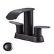 preview thumbnail 3 of 41, WOWOW 4 in. Centerset Double Handle Waterfall Bathroom Sink Faucet Oil Rubbed Bronze