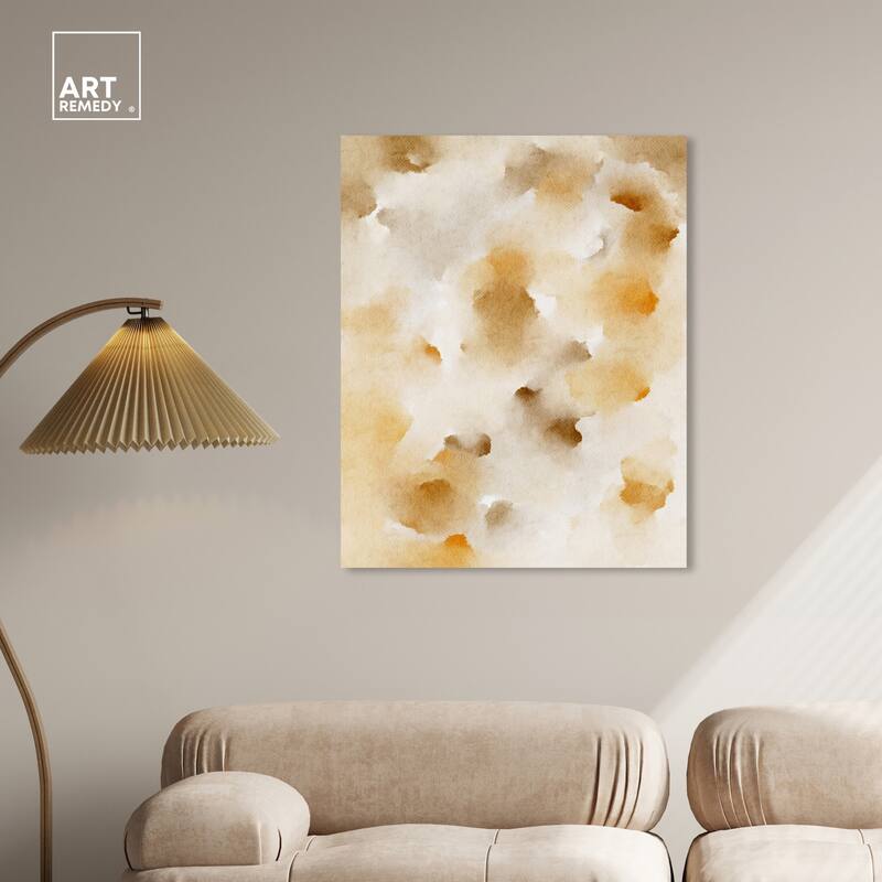 Art Remedy Pearls And Amber Gallery Wrapped Watercolor Boho Abstracts