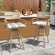 preview thumbnail 32 of 44, Outdoor Aluminum Swivel Patio Bar Stools with Sunbrella Fabric Cushion MILANO CHAR Cushion, 2PCS