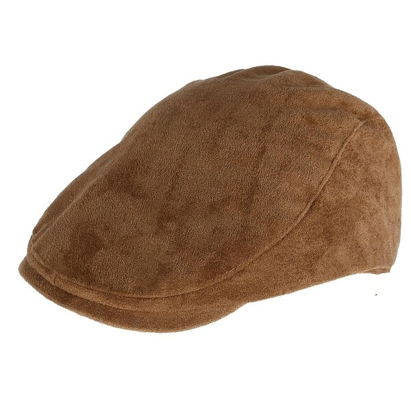 men faux suede cap