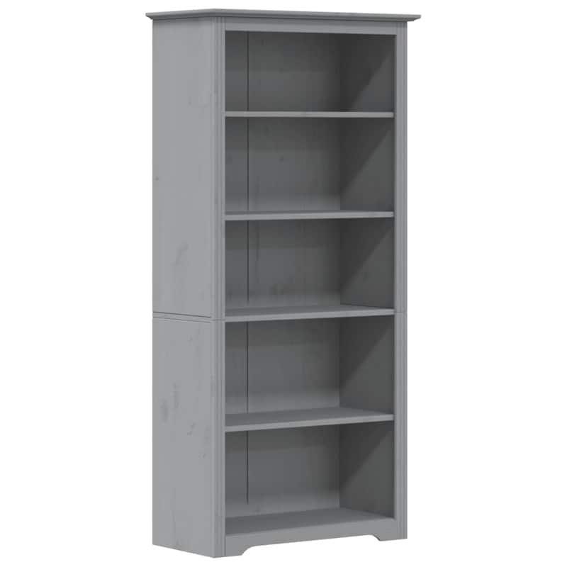 vidaXL Bookcase 5-Tier Storage Bookshelf with Shelves BODO Solid Wood Pine