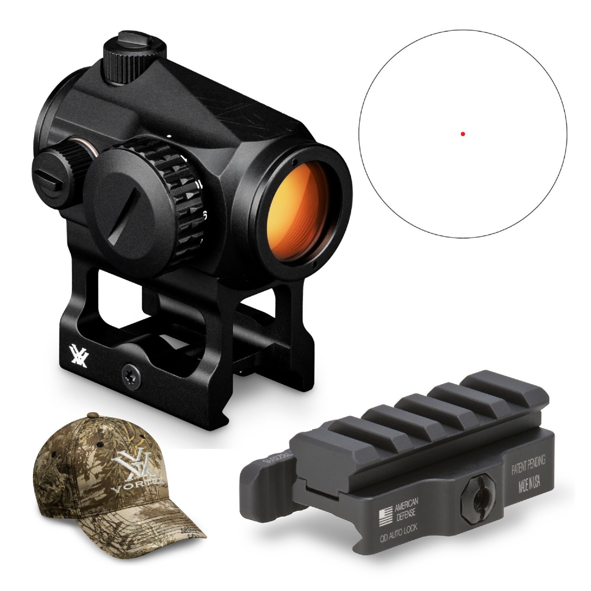 Vortex Crossfire Red Dot Sight (2 MOA Dot Reticle) w/45 Degree