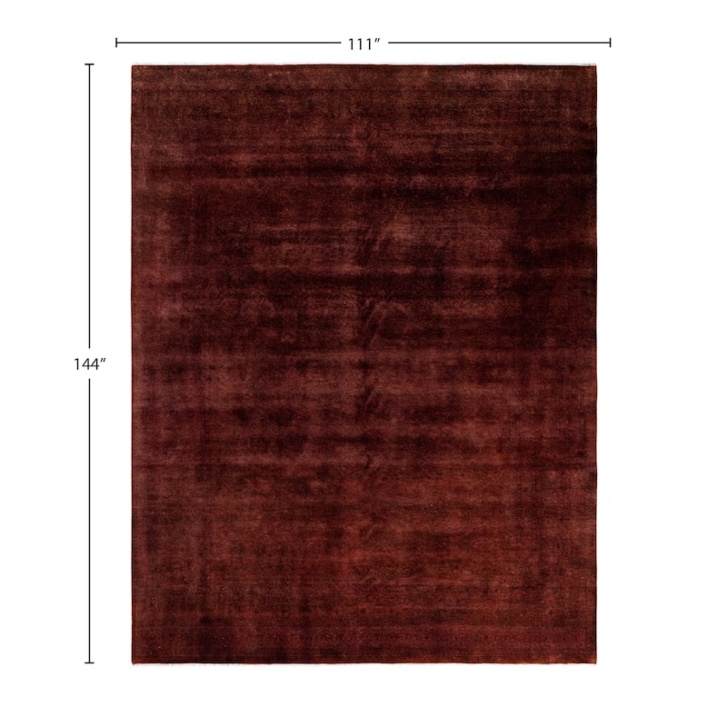 Overdyed One-of-a-Kind Hand-Knotted Area Rug - Pink - 9' 3" x 12' 0"
