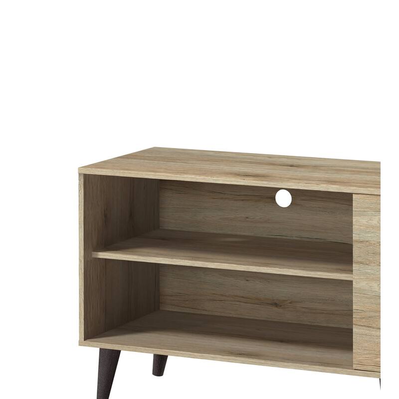 Amidon TV Stand for TVs up to 63", with 2 Storage Shelves& 1 Cabinet, Modern Entertainment Centre for TV in Living Room