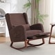 preview thumbnail 49 of 89, HOMYKA Teddy Nursery Rocking Chairs with Foot Rest Coffee