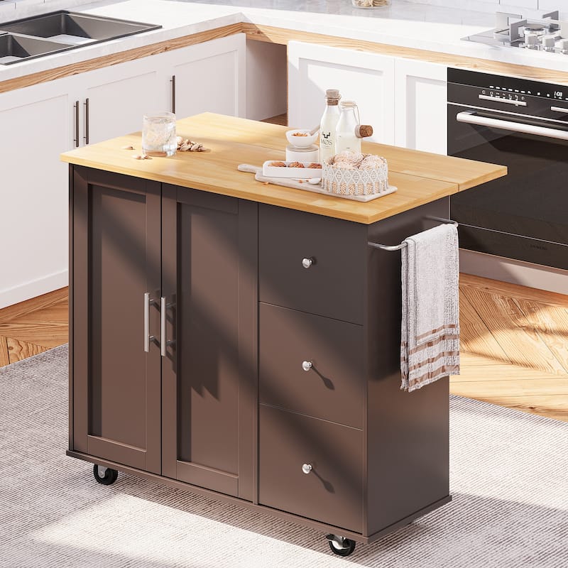 Futzca Storage Kitchen Island Cart