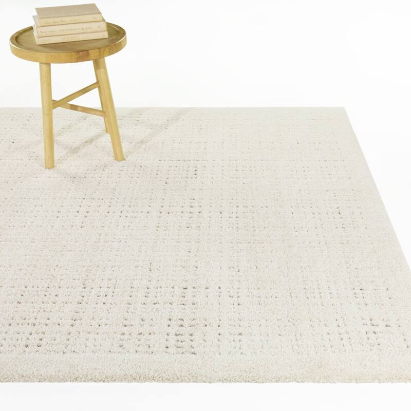 Leif Neutral Modern Abstract Area Rug - Chalk - 7'10" x 10'