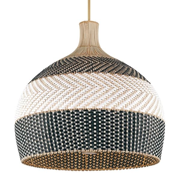 slide 2 of 10, Crystorama Lighting Group ZAN-9006 Zanzibar 6 Light 26" Wide Pendant Soft Gold / Matte Black
