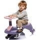 preview thumbnail 39 of 56, 360-Degree Steering Wheel Ride-On Car with Shock Absorbing PU Wheels Purple