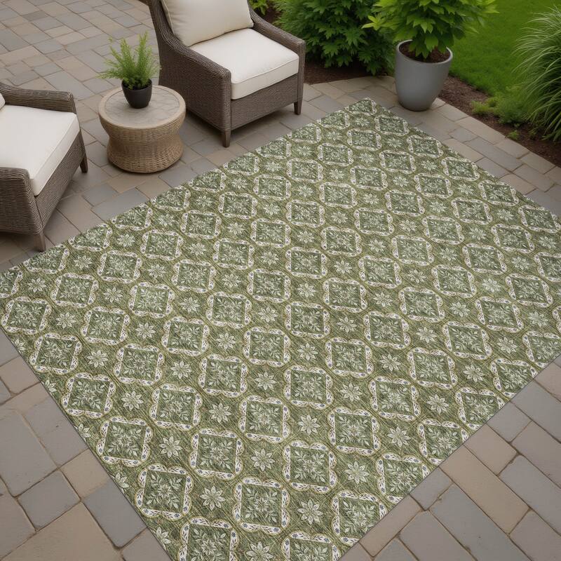 Machine Washable Indoor/ Outdoor Contemporary Granby Chantille Rug