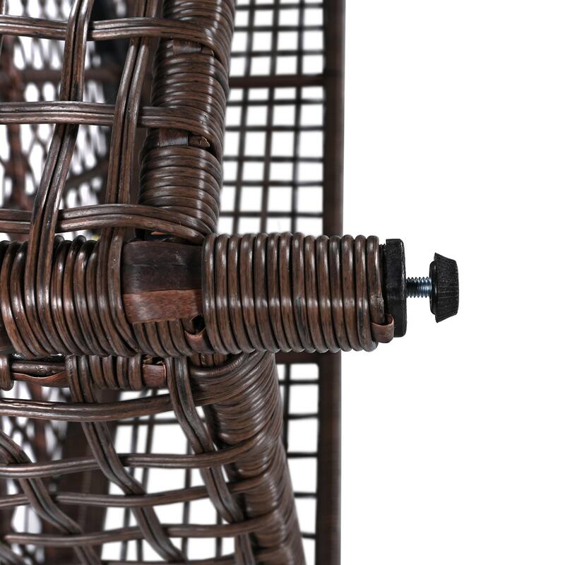 Wicker Outdoor Chaise Lounge Chair with Adjustable Backrest, Cushion and Wheels for Patio or Poolside